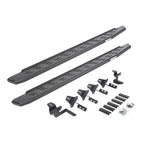 RB30 Running Boards with Mounting Bracket Kit Textured Black For 2007-2018 Jeep Wrangler JK 4 Door Go Rhino