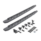 RB30 Slim Line 68 Inch Running Boards with Mounting Bracket Kit Protective Bedliner Coating For 2007-2018 Jeep Wrangler JK Go Rhino