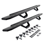 RB30 Running Boards with Mounting Brackets & 2 Pairs of Drops Steps Kit Textured Black 2020-2025 Jeep Gladiator Go Rhino