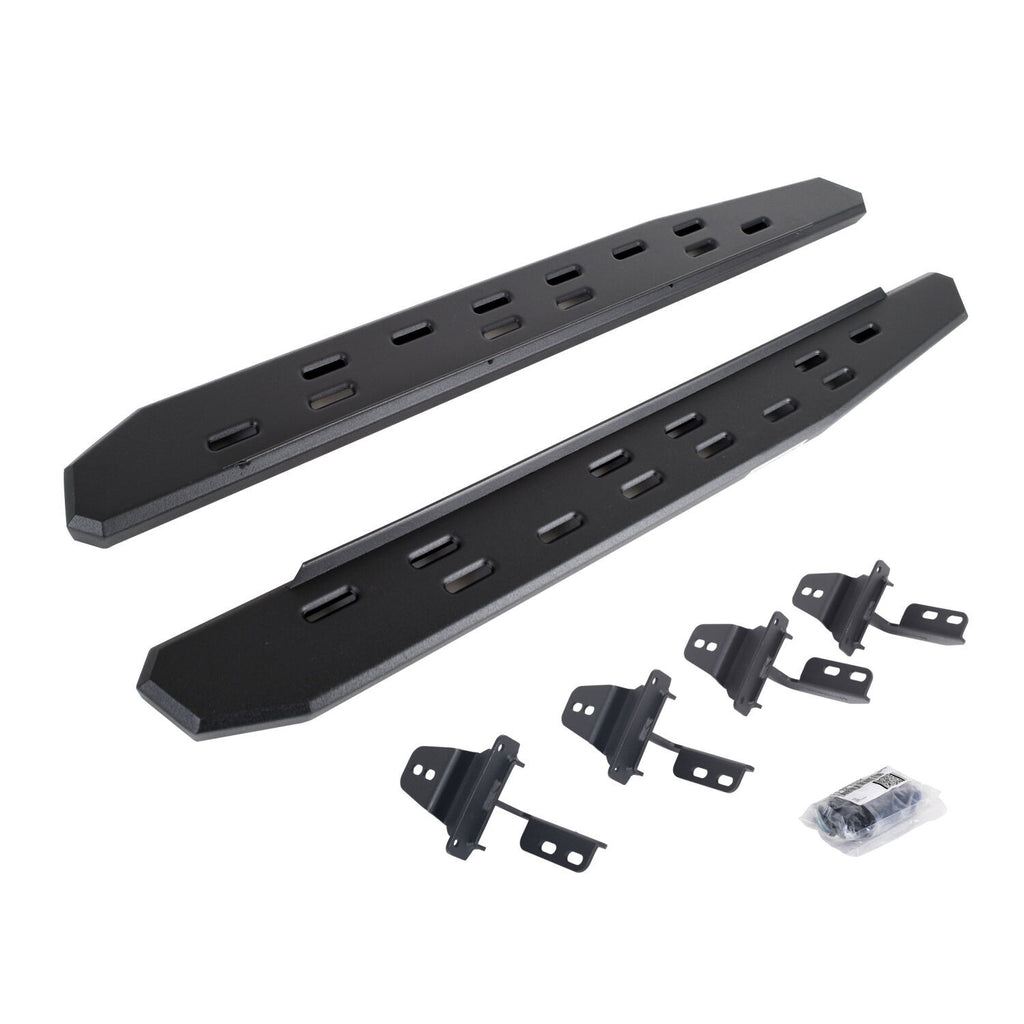 RB30 Slim Line Running Boards with Mounting Bracket Kit Textured Black For 2007-2018 Jeep Wrangler JK 2 Door Go Rhino