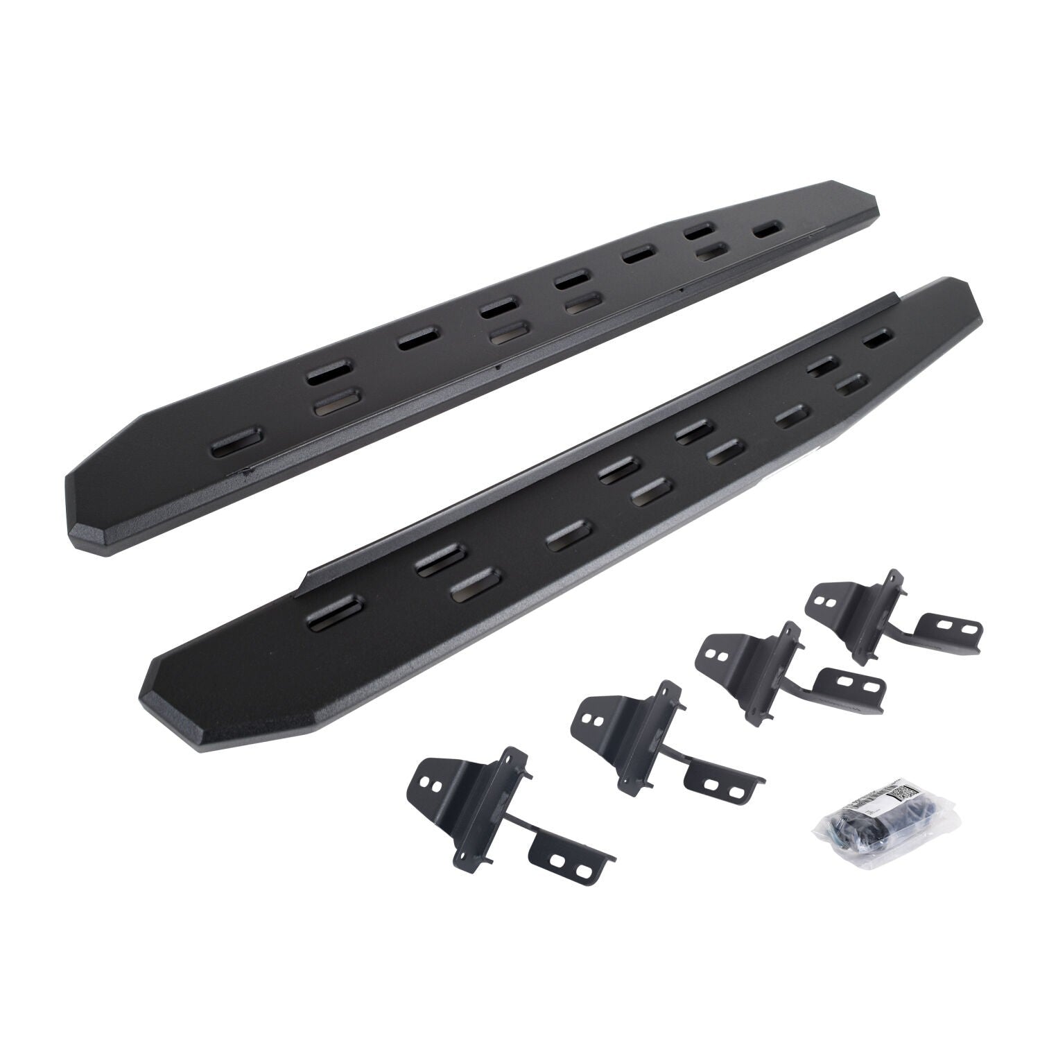 RB30 Slim Line Running Boards with Mounting Bracket Kit Textured Black For 2007-2018 Jeep Wrangler JK 2 Door Go Rhino