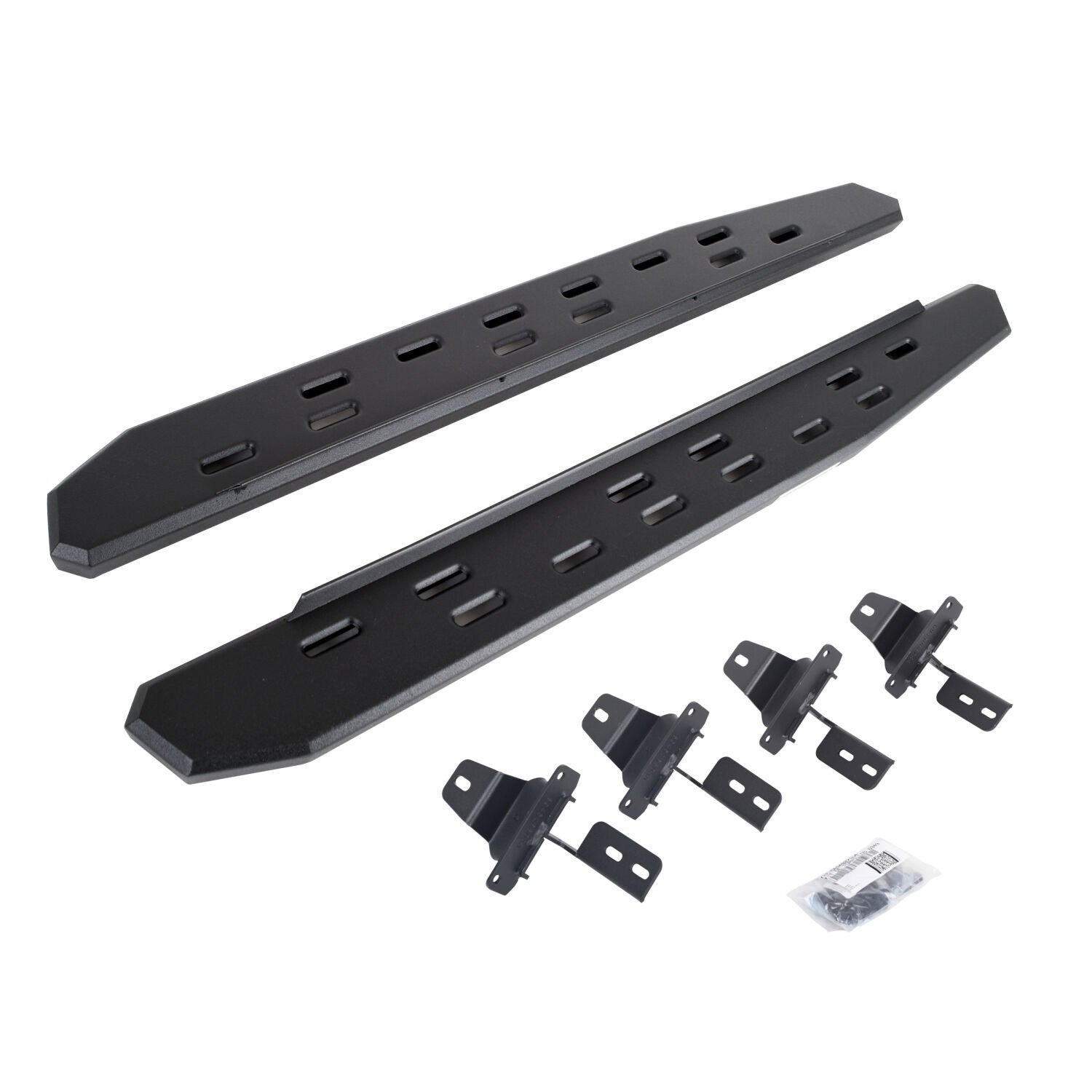 RB30 Slim Line Running Boards with Mounting Bracket Kit Textured Black For 2018-2025 Jeep Wrangler JL 2 Door Go Rhino