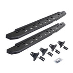 RB30 Slim Line 48 Inch Running Boards with Mounting Bracket Kit Protective Bedliner Coating For 2018-2025 Jeep Wrangler JL Go Rhino