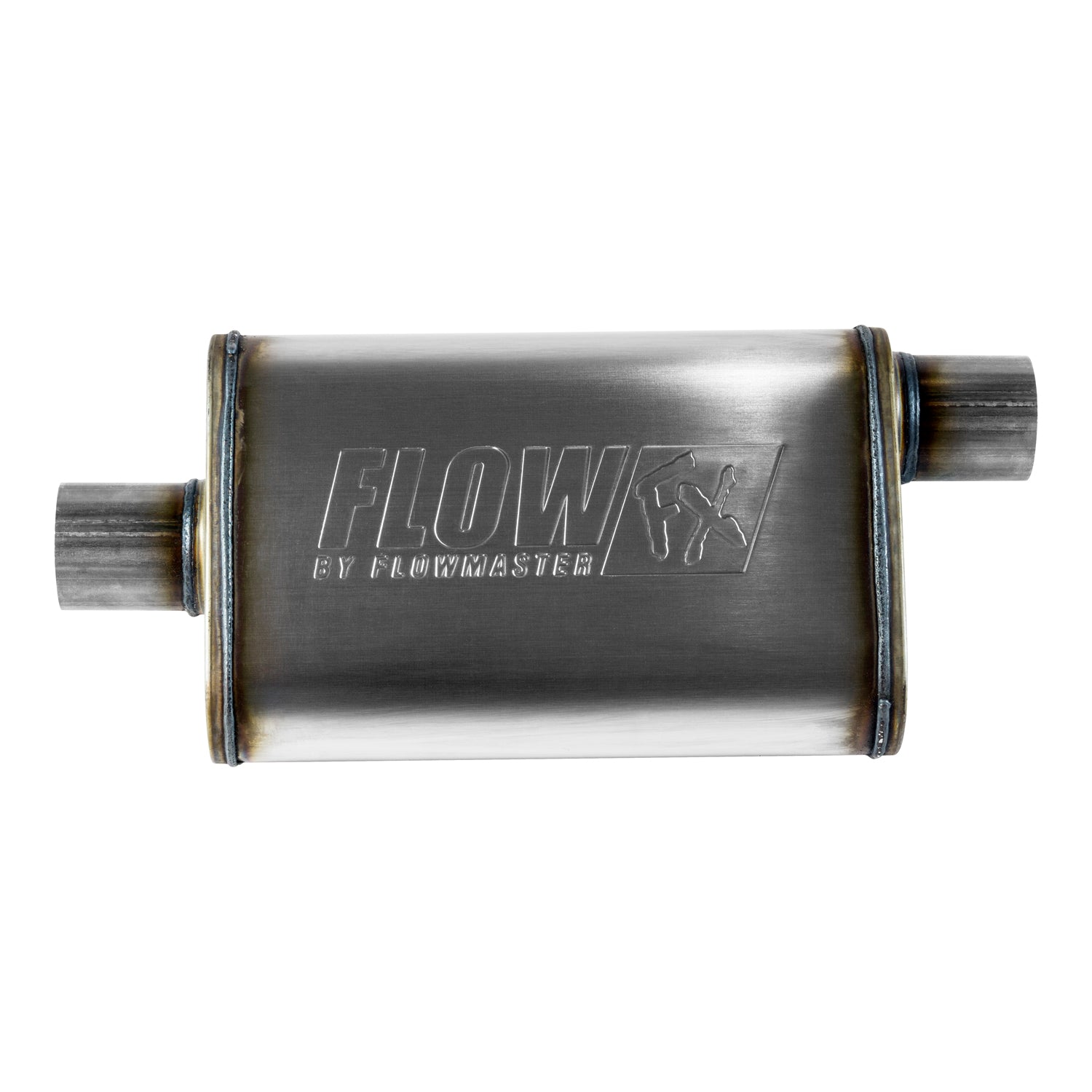 Flow Fx Muffler Flow Fx Muffler 2.50 Offset In/ 2.50 Center Out Moderate Sound Stainless Steel Flowmaster