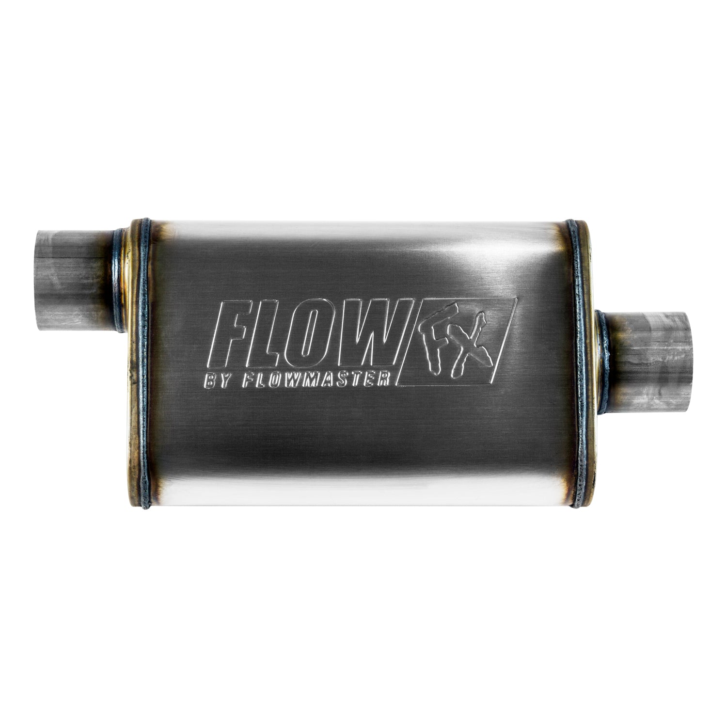 Flow Fx Muffler Flow Fx Muffler 3.00 Offset In/ 3.00 Center Out Moderate Sound Stainless Steel Flowmaster