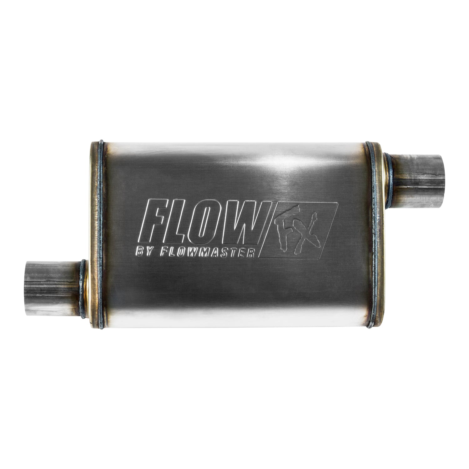 Flow Fx Muffler Flow Fx Muffler 2.50 Offset In/ 2.50 Offset Out Moderate Sound Stainless Steel Flowmaster