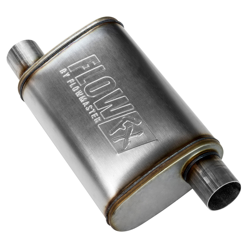 Flow Fx Muffler Flow Fx Muffler 2.50 Offset In/ 2.50 Offset Out Moderate Sound Stainless Steel Flowmaster