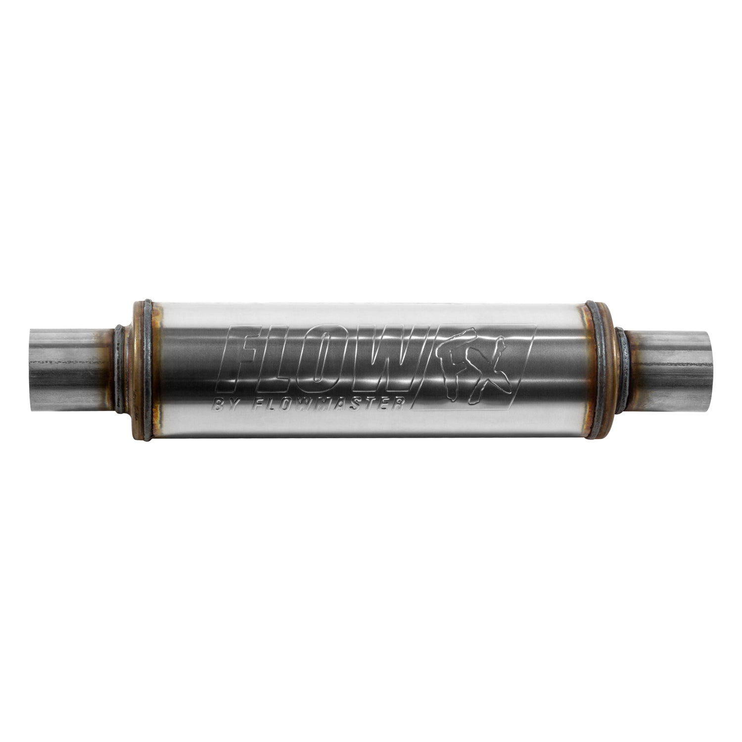 Flow Fx Muffler Flow Fx Muffler 2.25 In/Out Round Body Moderate Sound Stainless Steel Flowmaster