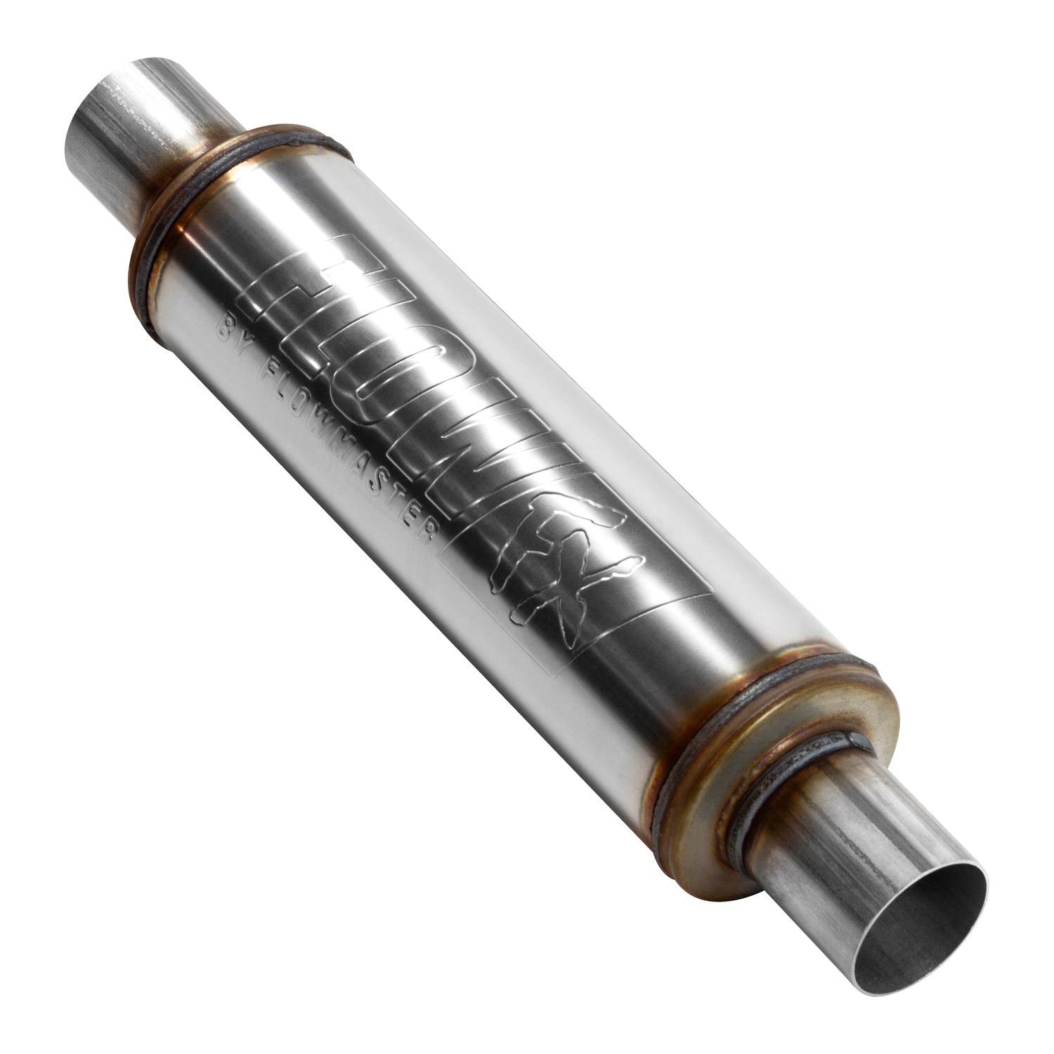 Flow Fx Muffler Flow Fx Muffler 2.25 In/Out Round Body Moderate Sound Stainless Steel Flowmaster