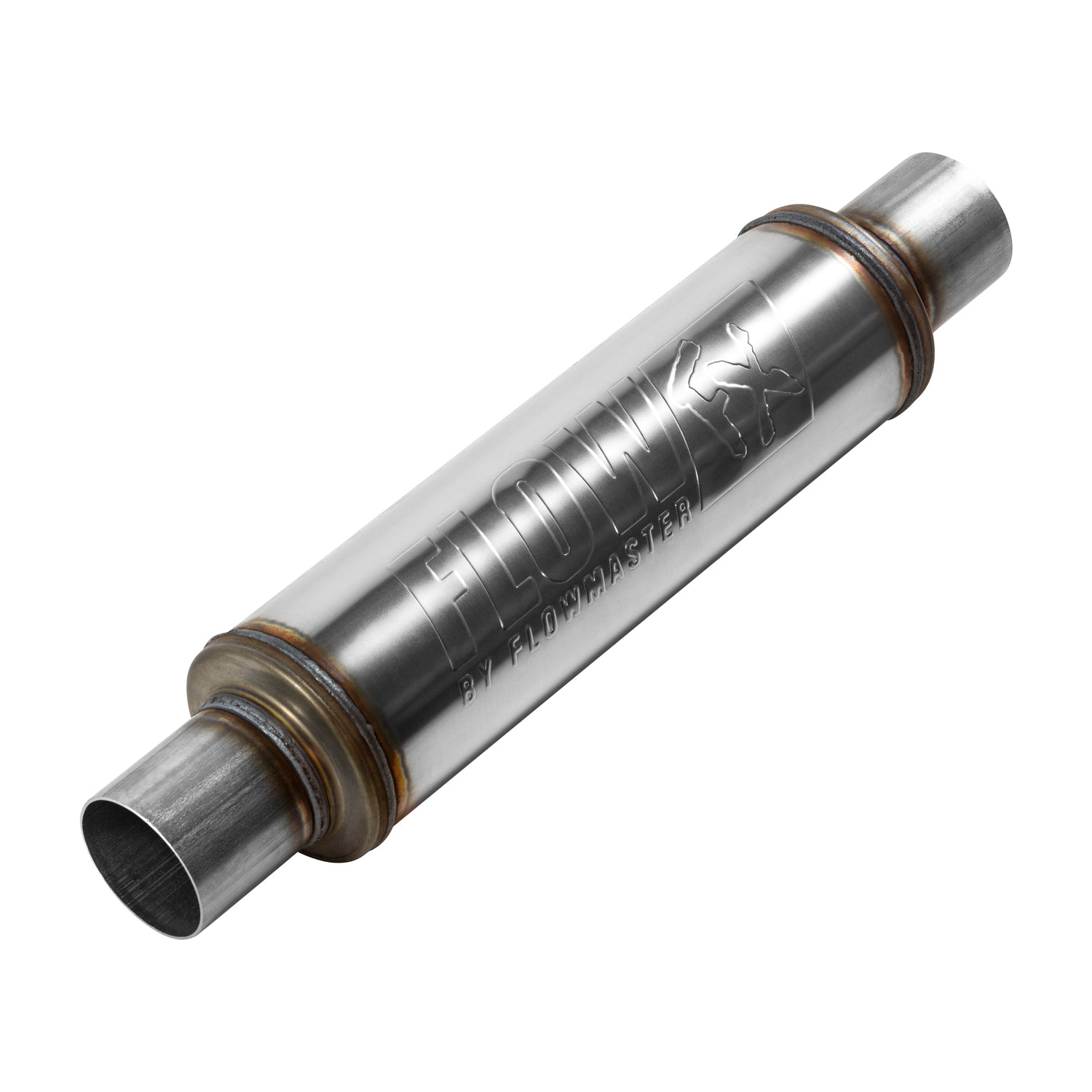 Flow Fx Muffler Flow Fx Muffler 2.50 In/Out Round Body Moderate Sound Stainless Steel Flowmaster