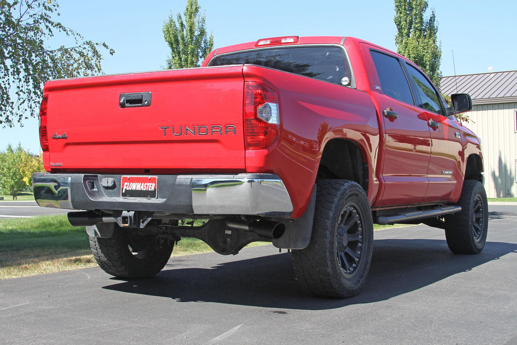 Flow Fx Cat-Back Exhaust System 2009-2021 Toyota Tundra With 4.0L, 4.6L, 4.7L Or 5.7L Engine, 2/4 Wheel Drive Flow Fx Stainless Steel Cat-Back Exhaust System Aggressive To Moderate Sound Flowmaster