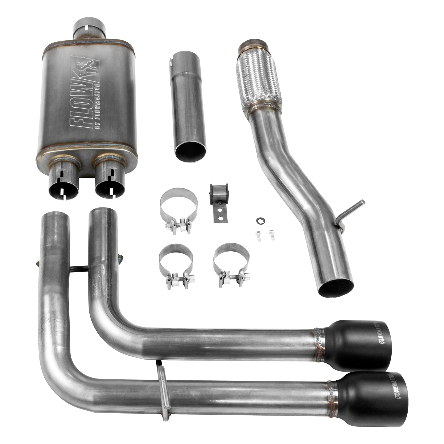 Flow Fx Cat-Back Exhaust System 2014-2019 (Classic Body) Chevrolet Silverado 1500 And Gmc Sierra 1500 Crew Cab And Double Cab Models With 4.3L/5.3L Engine Aggressive To Moderate Sound Flowmaster