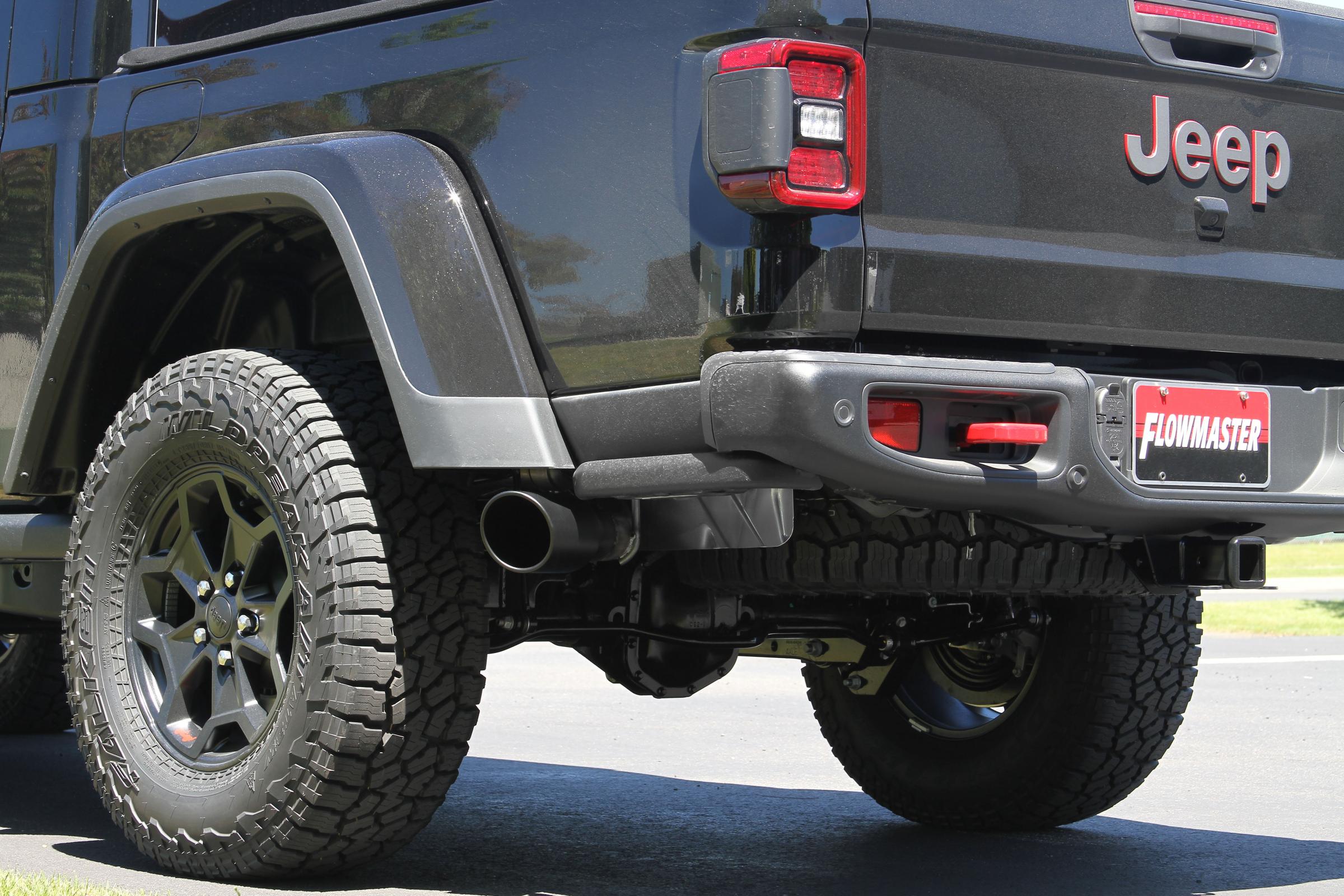 Flow Fx Cat-Back Exhaust System Fits 2020-2025 Jeep Gladiator With 3.6L Engine, 409 Stainless Steel, Single Exit With Black Tip Aggressive To Moderate Sound Flowmaster