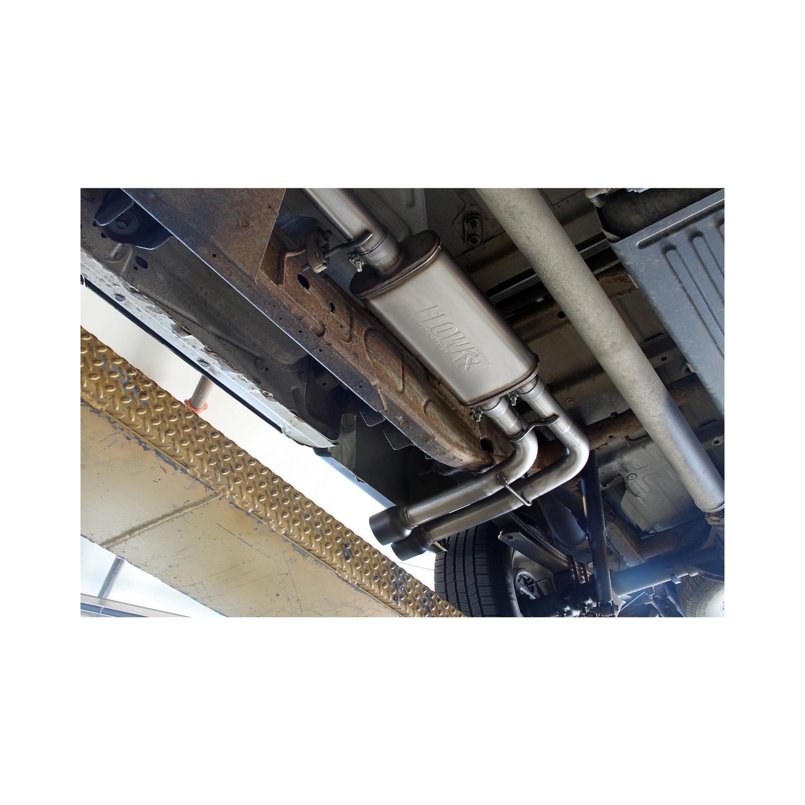 Flow Fx Cat-Back Exhaust System 2009-2013 Silverado/Sierra 1500 5.3L V8 Flow Fx 3.0 Inch To Dual 2.5 Inch Cat-Back, Dual Side Exit, 409 Stainless Steel Exhaust System With Black Tips Flowmaster