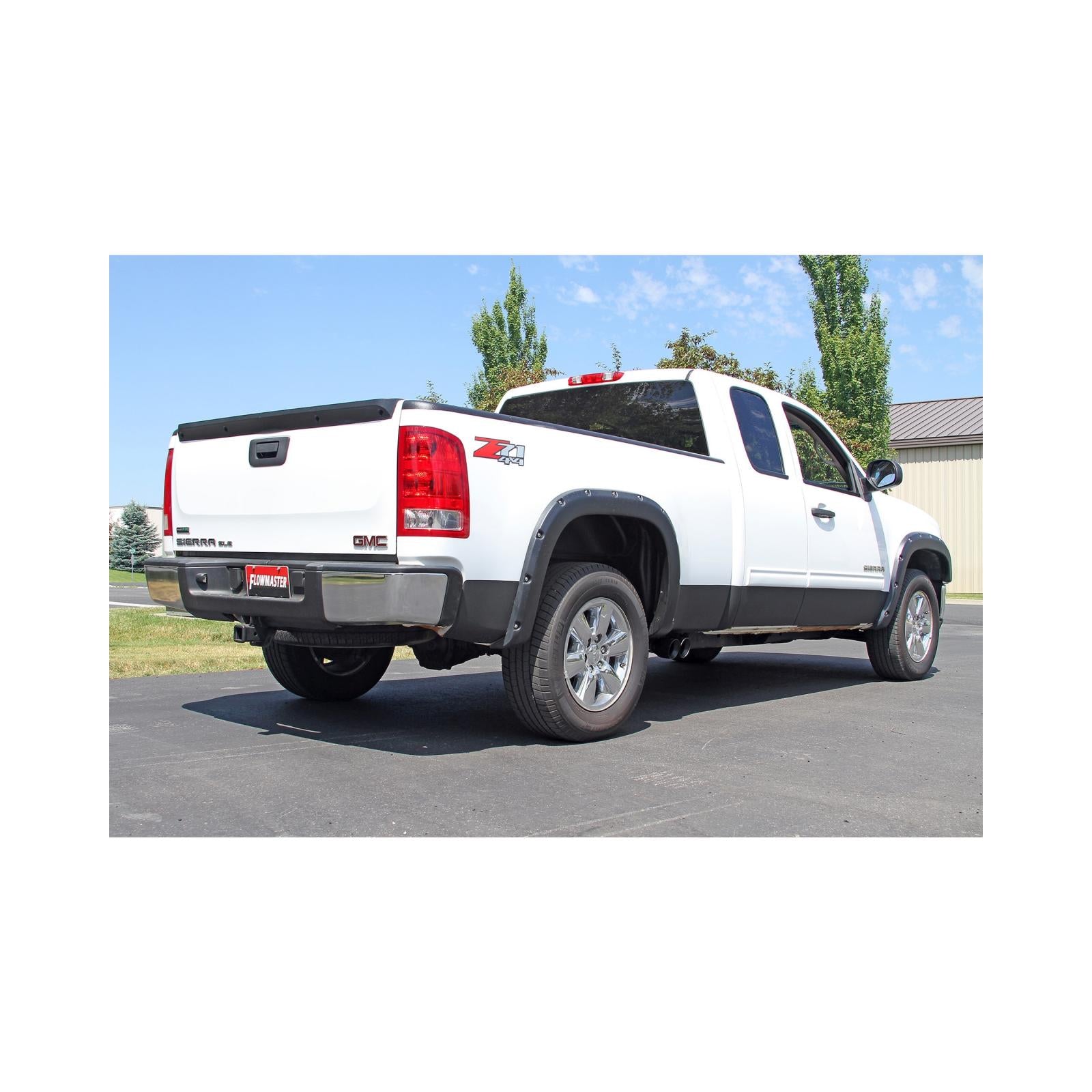 Flow Fx Cat-Back Exhaust System 2009-2013 Silverado/Sierra 1500 5.3L V8 Flow Fx 3.0 Inch To Dual 2.5 Inch Cat-Back, Dual Side Exit, 409 Stainless Steel Exhaust System With Black Tips Flowmaster