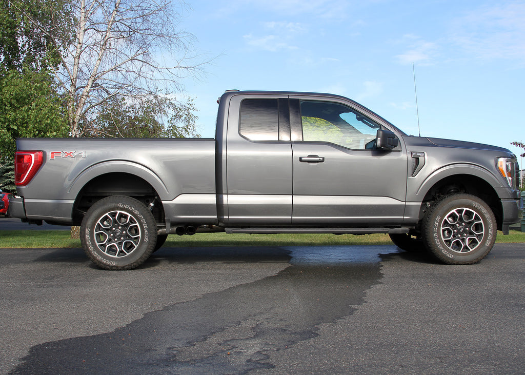 Flow Fx Cat-Back Exhaust System Fits 2021-2025 Ford F-150 2.7, 3.5, 5.0-Liter, Flow Fx Cat-Back 3.00-Inch To 2.50-Inch Stainless Steel Exhaust System, Dual Out Same Side Exit Flowmaster