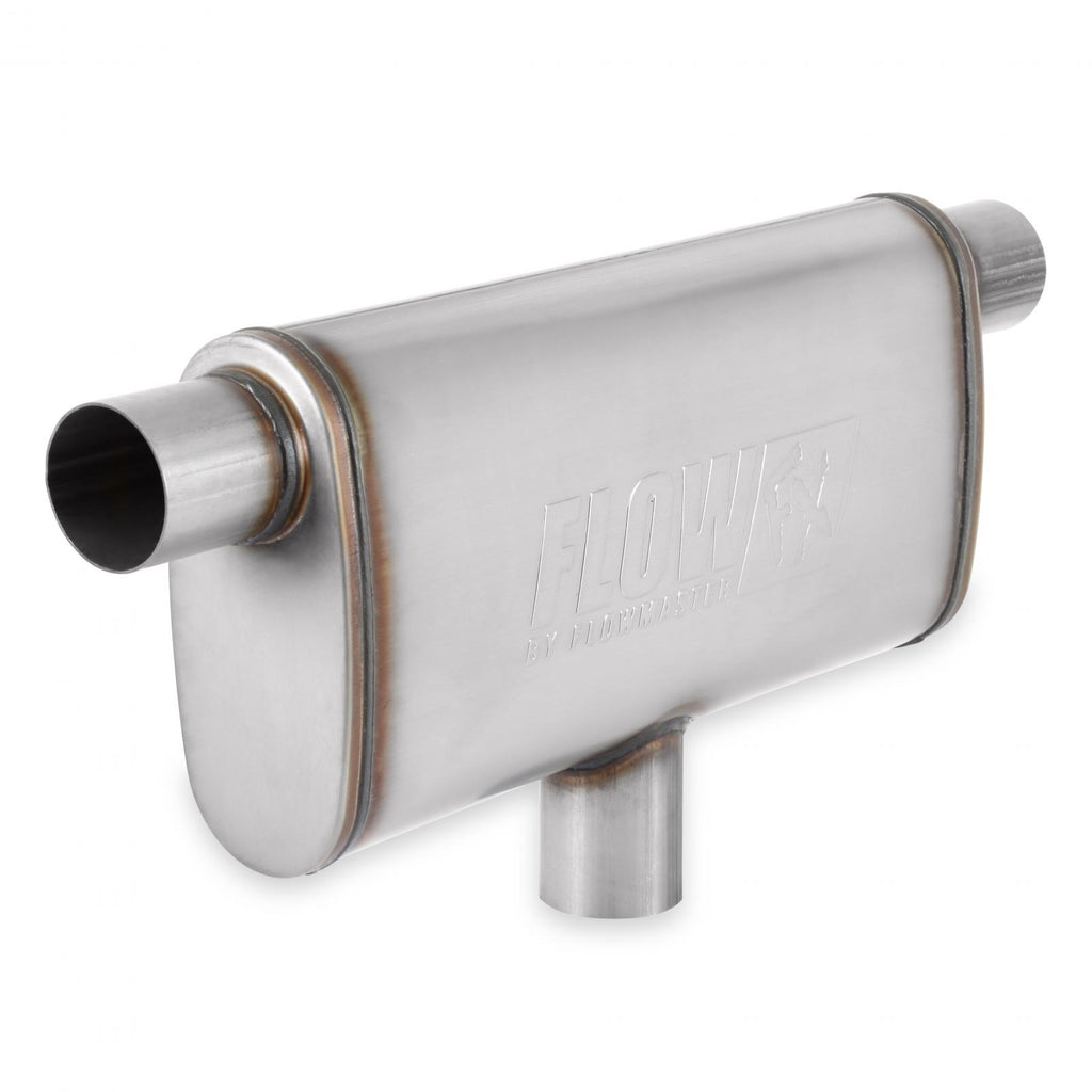 Flow Fx Muffler Flow Fx Muffler 2.5 In/Out Oval Body Transverse Moderate Sound Stainless Steel Flowmaster