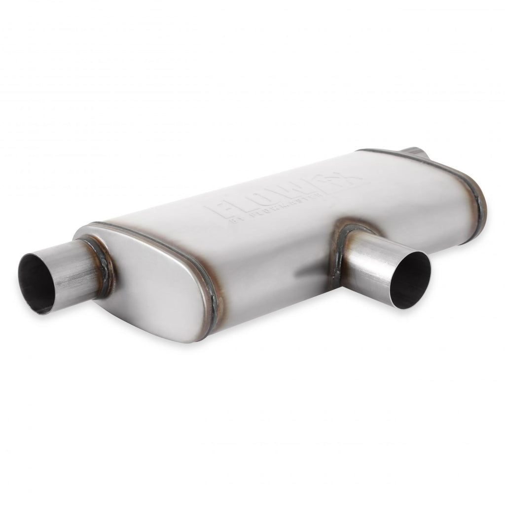 Flow Fx Muffler Flow Fx Muffler 2.5 In/Out Oval Body Transverse Moderate Sound Stainless Steel Flowmaster