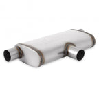 Flow Fx Muffler Flow Fx Muffler 2.5 In/Out Oval Body Transverse Moderate Sound Stainless Steel Flowmaster