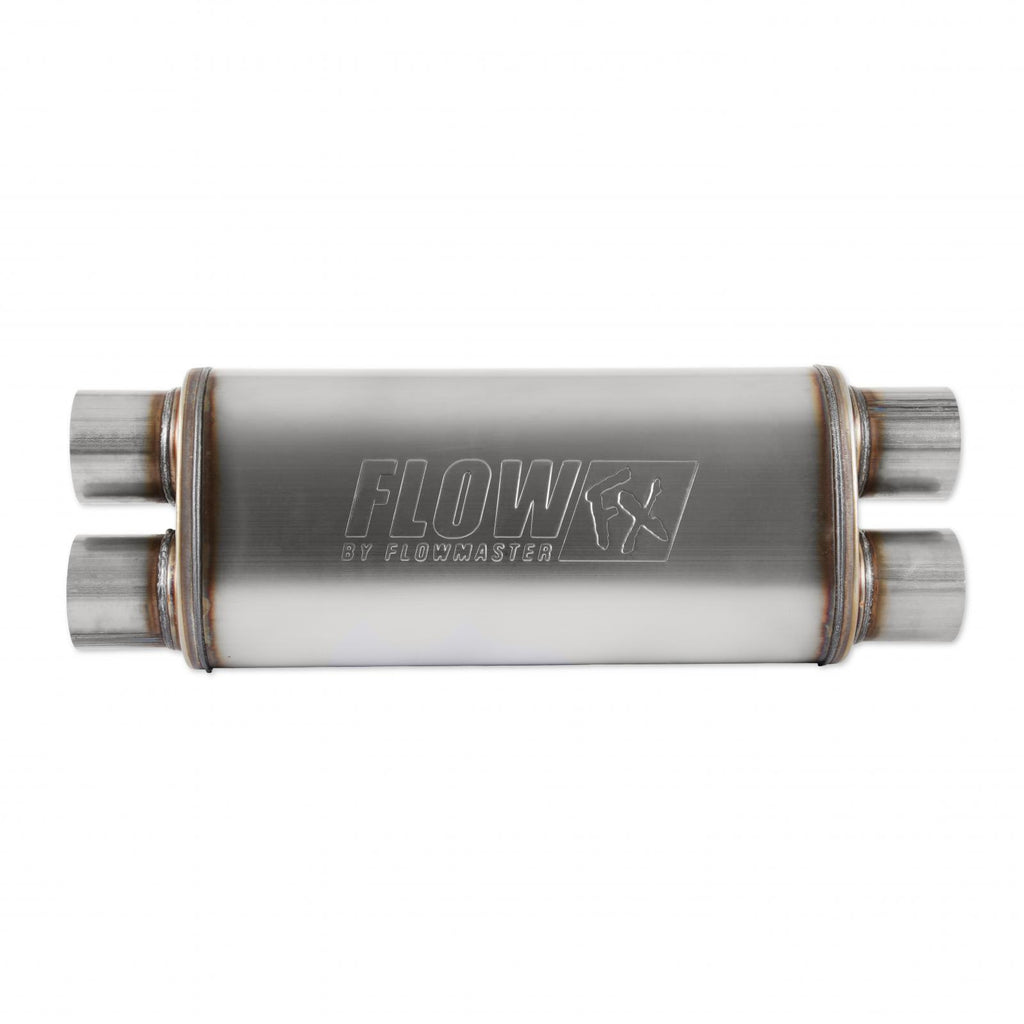 Flow Fx Muffler Flow Fx Muffler 3.00 Dual In/3.00 Dual Out Straight Through Performance Moderate Sound Stainless Steel Flowmaster