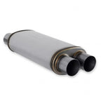 Flow Fx Muffler Flow Fx Muffler 3.00 Dual In/3.00 Dual Out Straight Through Performance Moderate Sound Stainless Steel Flowmaster