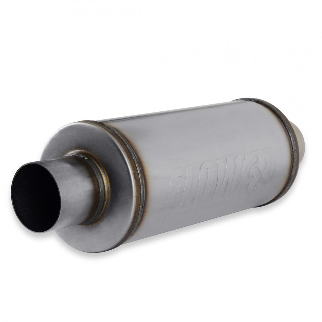 Flow Fx Muffler Flow Fx Muffler 3.0 In/Out 6-Inch Round Body Moderate Sound Stainless Steel Flowmaster