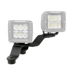 XE Windshield Cowl Light Mount Two 3 Inch X 3 Inch Industry Standard Cube LED's Textured Black 2018-2026 Jeep Wrangler JL 2020-2025 Jeep Gladiator Go Rhino