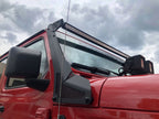 XE Windshield Light Bar Mount Textured Black 2018-2026 Jeep Wrangler JL 2020-2025 Jeep Gladiator Go Rhino