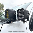 XE Hood Mounts Dogbone Bracket Textured Black 2010-2025 Lexus, Toyota, RAM Go Rhino