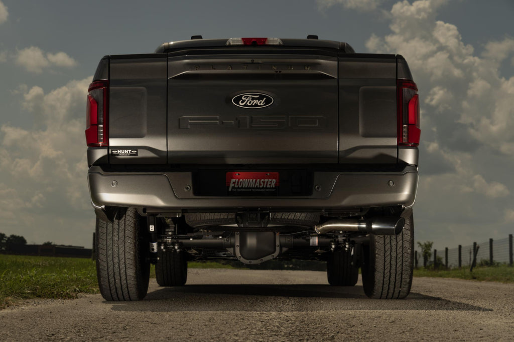 Signature Series Exhaust System Fits 2021-2025 Ford F-150 2.7, 3.5, 5.0-Liter, Signature Series Cat-Back, 304 Stainless Steel, Single Exit Exhaust Flowmaster