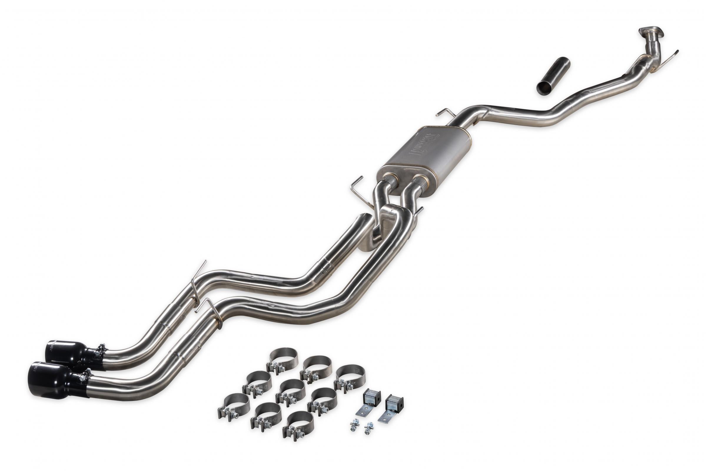 Signature Series Cat-Back Exhaust System Fits 2024-2025 Toyota Tacoma 2.4-Liter, All Wheelbases, Signature Series Dual Out Same Side Cat-Back Exhaust System, 304 Stainless Steel – Moderate Sound Flowmaster