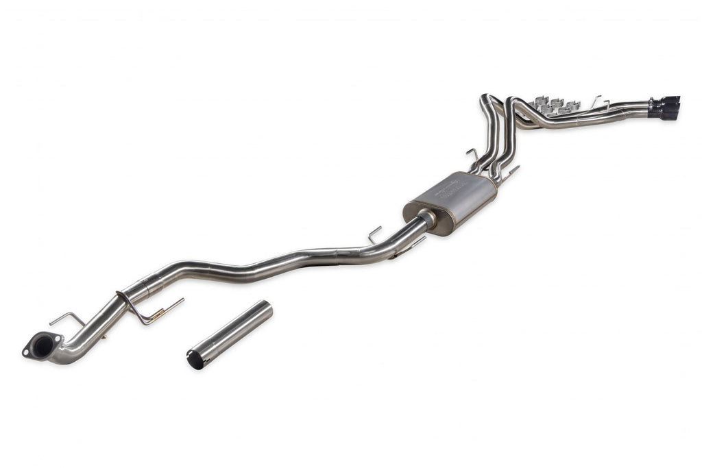 Signature Series Cat-Back Exhaust System Fits 2024-2025 Toyota Tacoma 2.4-Liter, All Wheelbases, Signature Series Dual Out Same Side Cat-Back Exhaust System, 304 Stainless Steel – Moderate Sound Flowmaster
