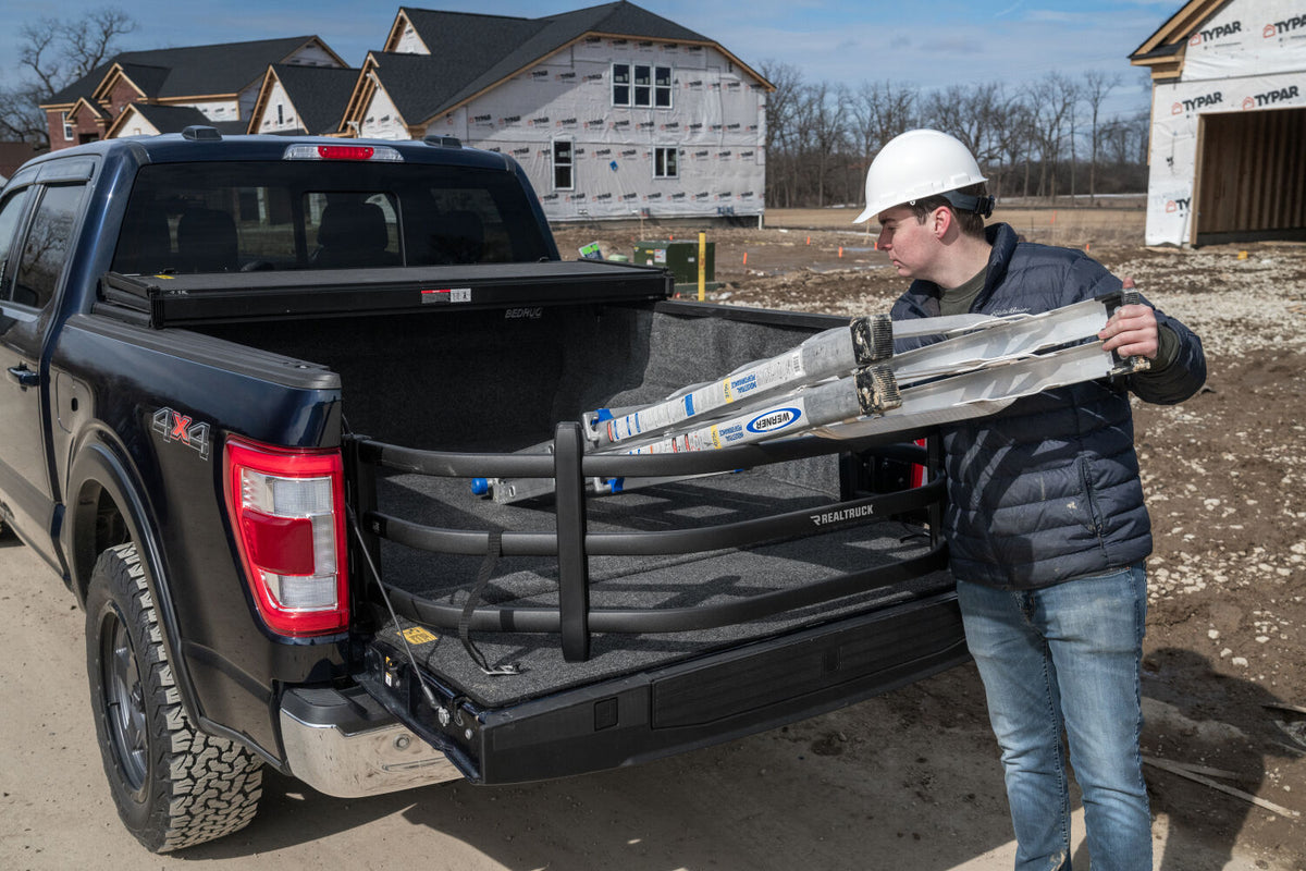 Black BedXtender HD Tailgate Bed Extender Sport Truck Bed Extender For 2004-2024 Ford F-150 (Excludes Heritage/Stepside/Flareside/Models with integrated tailgate step) 2005-2008 Lincoln Mark LT 2007-2024 Toyota Tundra AMP Research