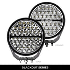 Go Rhino Blackout Series Lights 9 Inch Round LED Single Driving Kit W/Daytime Running Lights Black 2026-2026 Chevrolet Suburban 2026-2026 Chevrolet Tahoe Go Rhino