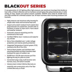 Go Rhino Blackout Series Lights 9 Inch Round LED Single Driving Kit W/Daytime Running Lights Black 2026-2026 Chevrolet Suburban 2026-2026 Chevrolet Tahoe Go Rhino