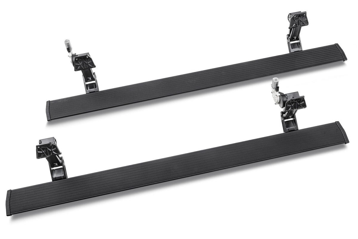 PowerStep Electric Running Boards Plug N Play System For 2017-2019 Silverado/Sierra 2500/3500 Diesel Only Double and Crew Cab AMP Research