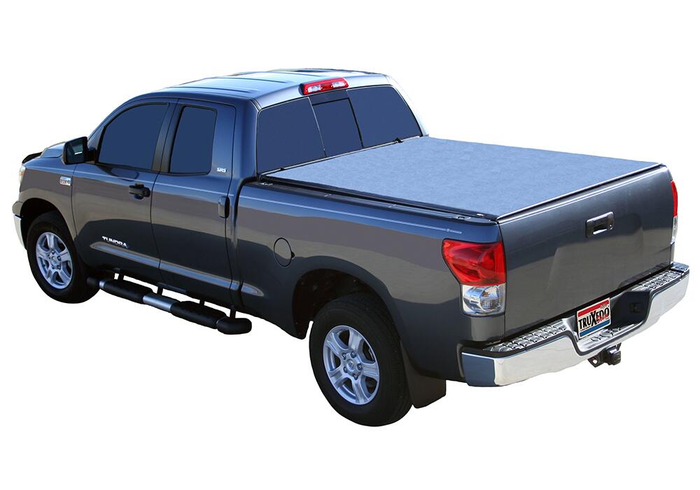 Deuce Tonneau Cover Black 2022-2026 Toyota Tundra 5 Foot 7 Inch Bed with Deck Rail System Truxedo