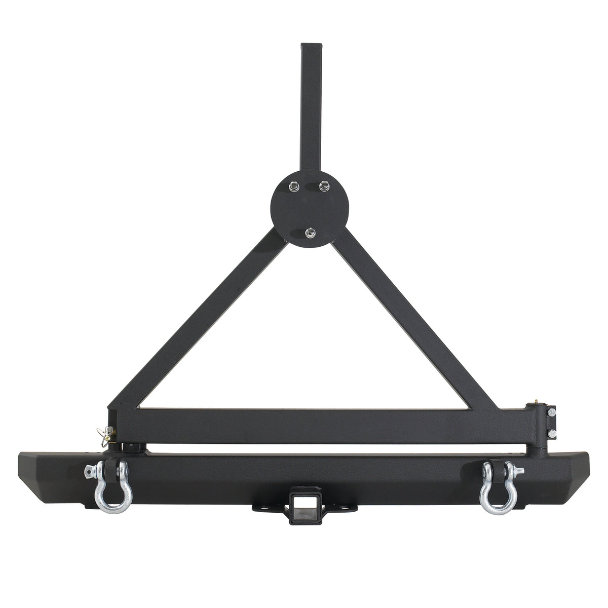 SRC Classic Rear Bumper W/ D Rings Hitch Tire Carrier Black Textured 76-06 Wrangler CJ/YJ/TJ/LJ Smittybilt