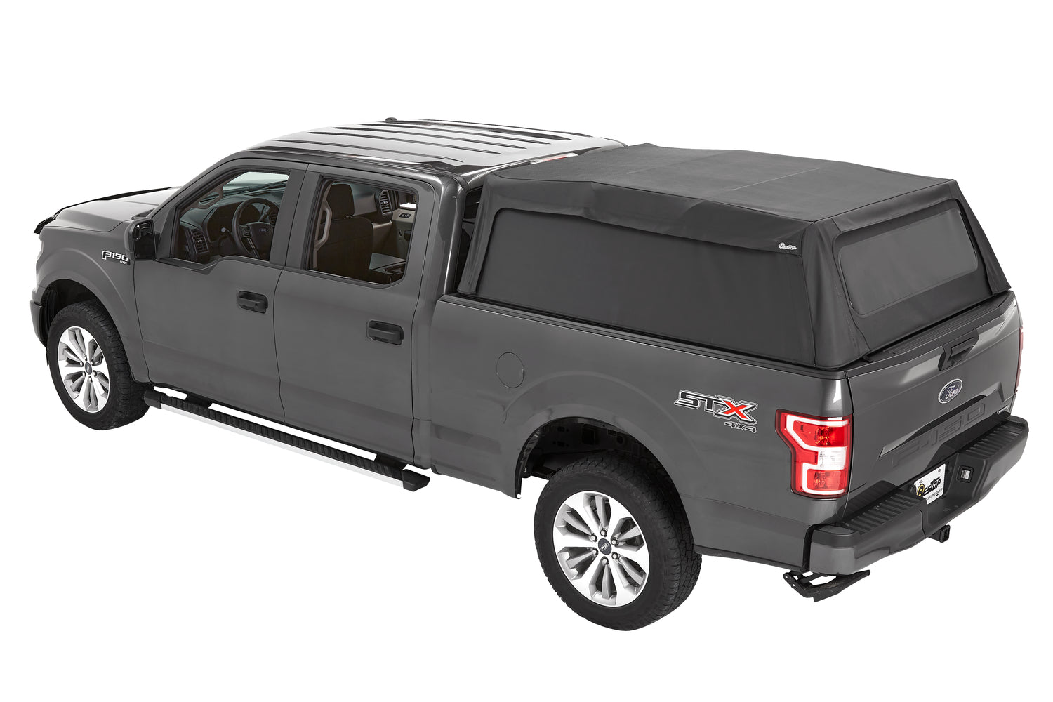 Supertop Truck Bed Cap 2 For Ford 2015-2024 F-150 5.5 Foot Black Diamond PVC Coated Sailcloth No Drill Bestop