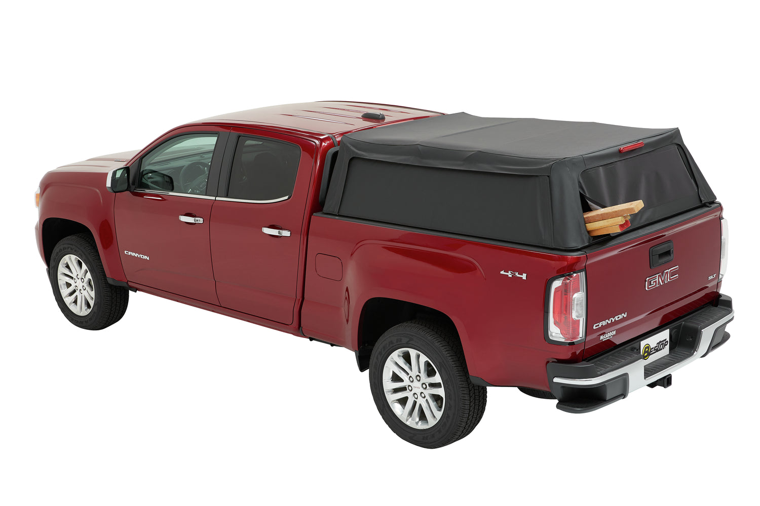 Supertop Truck Bed Cap 2 For Chevy/GMC 2015-2024 Colorado/Canyon 5.0 Foot Black Diamond PVC Coated Sailcloth No Drill Bestop