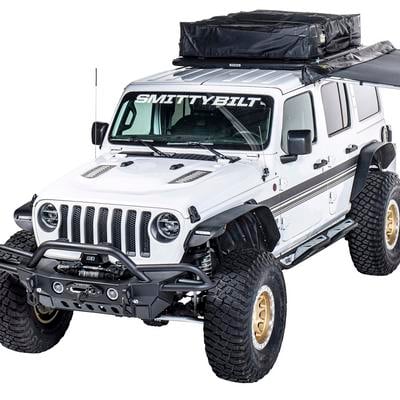 XRC Front and Rear Flat Fender Flare Set 2018-2022 Jeep Wrangler Smittybilt