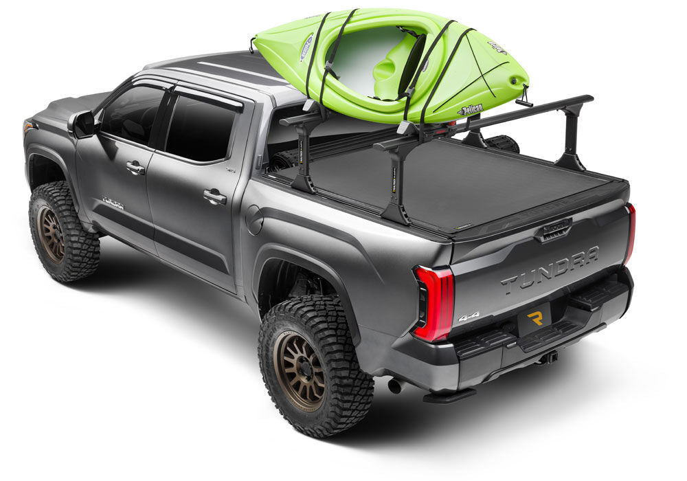 Revolver X4ts Hard Rolling Truck Bed Cover 2007-2021 Toyota Tundra 5 Foot 6 Inch Bed without Deck Rail System without Trail Special Edition Storage Boxes BAK