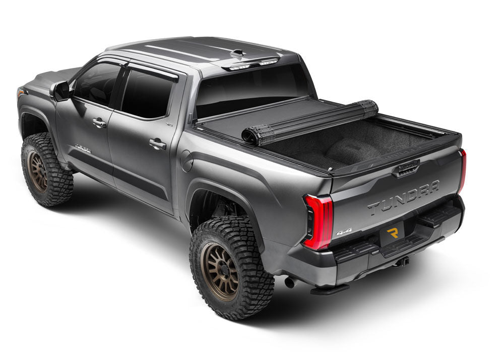 Revolver X4ts Hard Rolling Truck Bed Cover 2007-2021 Toyota Tundra 5 Foot 6 Inch Bed without Deck Rail System without Trail Special Edition Storage Boxes BAK