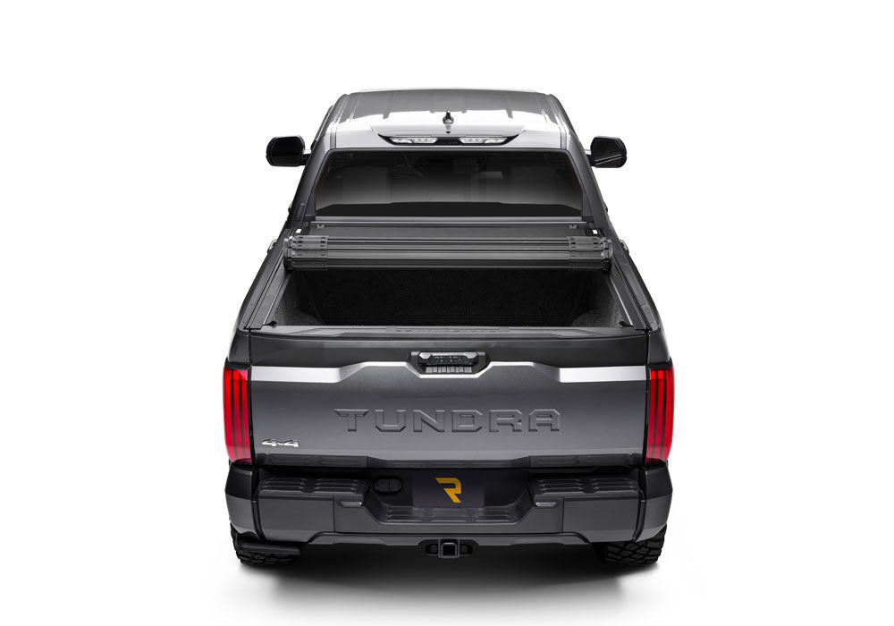 Revolver X4ts Hard Rolling Truck Bed Cover 2007-2021 Toyota Tundra 6 Foot 6 Inch Bed with Deck Rail System without Trail Special Edition Storage Boxes BAK