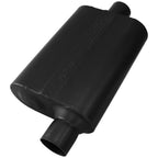 40 Series Chambered Muffler 40 Series Stainless Steel 2.25 Offset In 2.25 Center Out Aggressive Sound Flowmaster