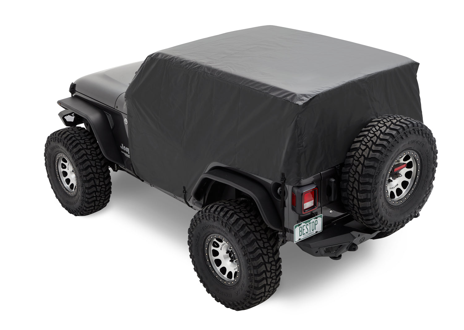 All Weather Trail Cover Jeep '07-18 Wrangler JK '18-26 JL 2-Door Black Bestop