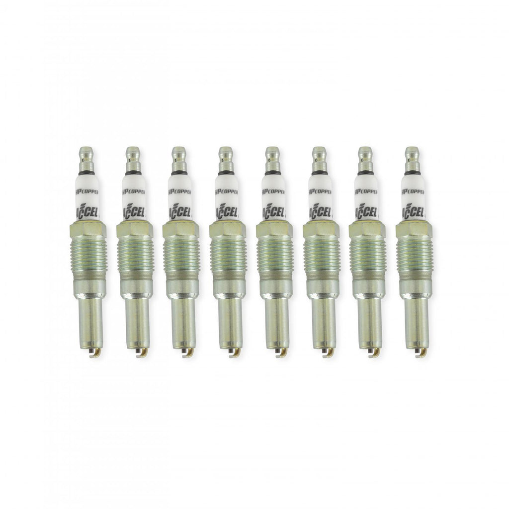 Ignition Upgrade Kit- 2004-2008 Ford 4.6L/5.4L/6.8L 3-Valve, Yellow 8-Pack Includes 8-Pack Of Hp Copper Spark Plugs (P/N 8160) & 8-Pack Of Ignition Coil (P/N 140033-8) ACCEL
