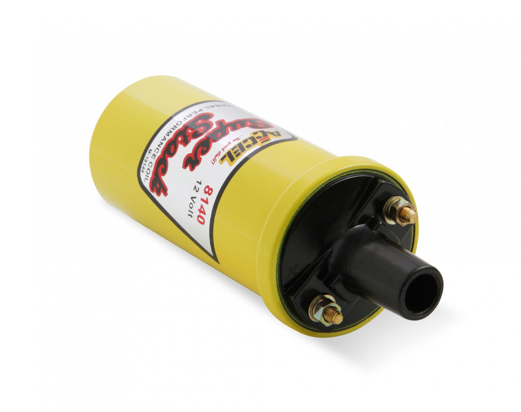 Ignition Coil Yellow 42000V 1.4 Ohm Primary Points Up To 6500 Rpm The 8140 Super Stock Ignition Coil Is A Canister Style Coil That Works With Oe Ignitions And Computers ACCEL