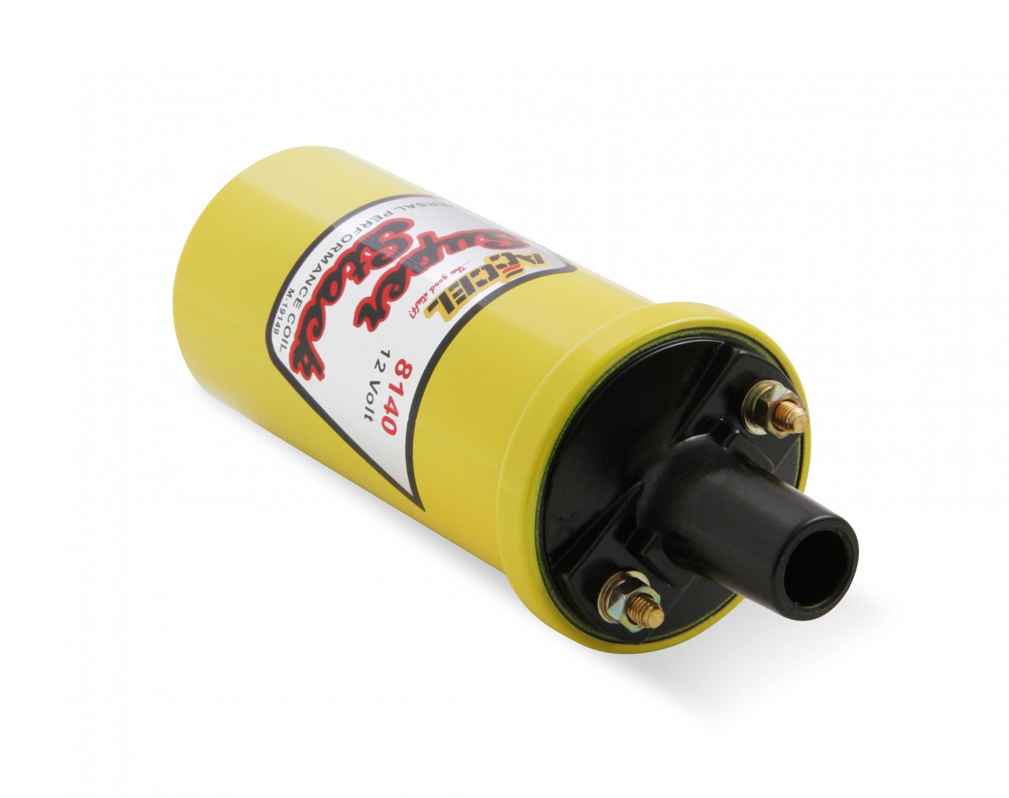 Ignition Coil Yellow 42000V 1.4 Ohm Primary Points Up To 6500 Rpm The 8140 Super Stock Ignition Coil Is A Canister Style Coil That Works With Oe Ignitions And Computers ACCEL