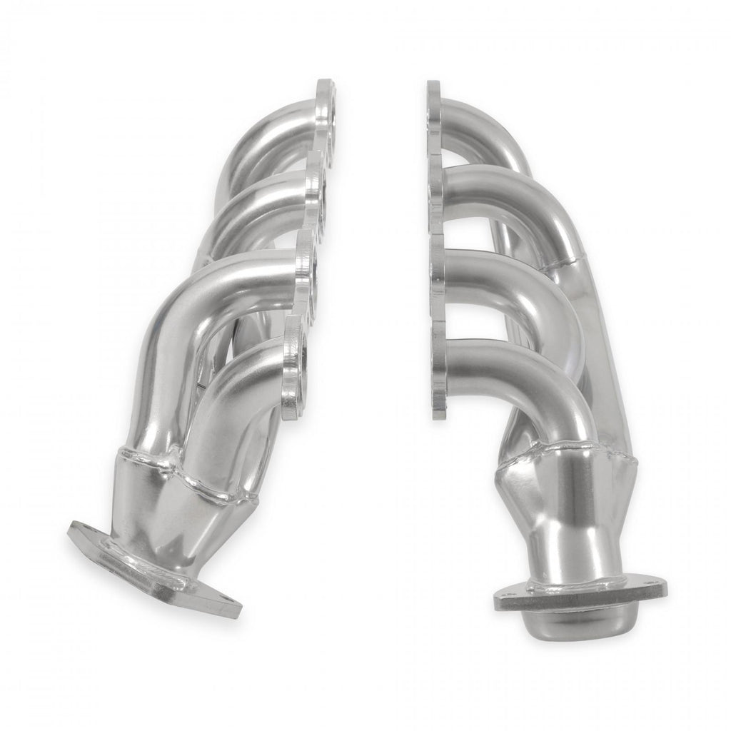 Scavenger Series Elite Header Shorty Header For 2002-2013 GM Truck/Suv 4.8L/5.3L V8, 1-5/8 Inch Primary, 16 Gauge, 3/8 Inch Flange Silver Ceramic, 409S Stainless SteelFlowmaster